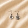 Personalized Cat Portrait Engraved Earrings Personalized Cat Portrait Engraved Earrings